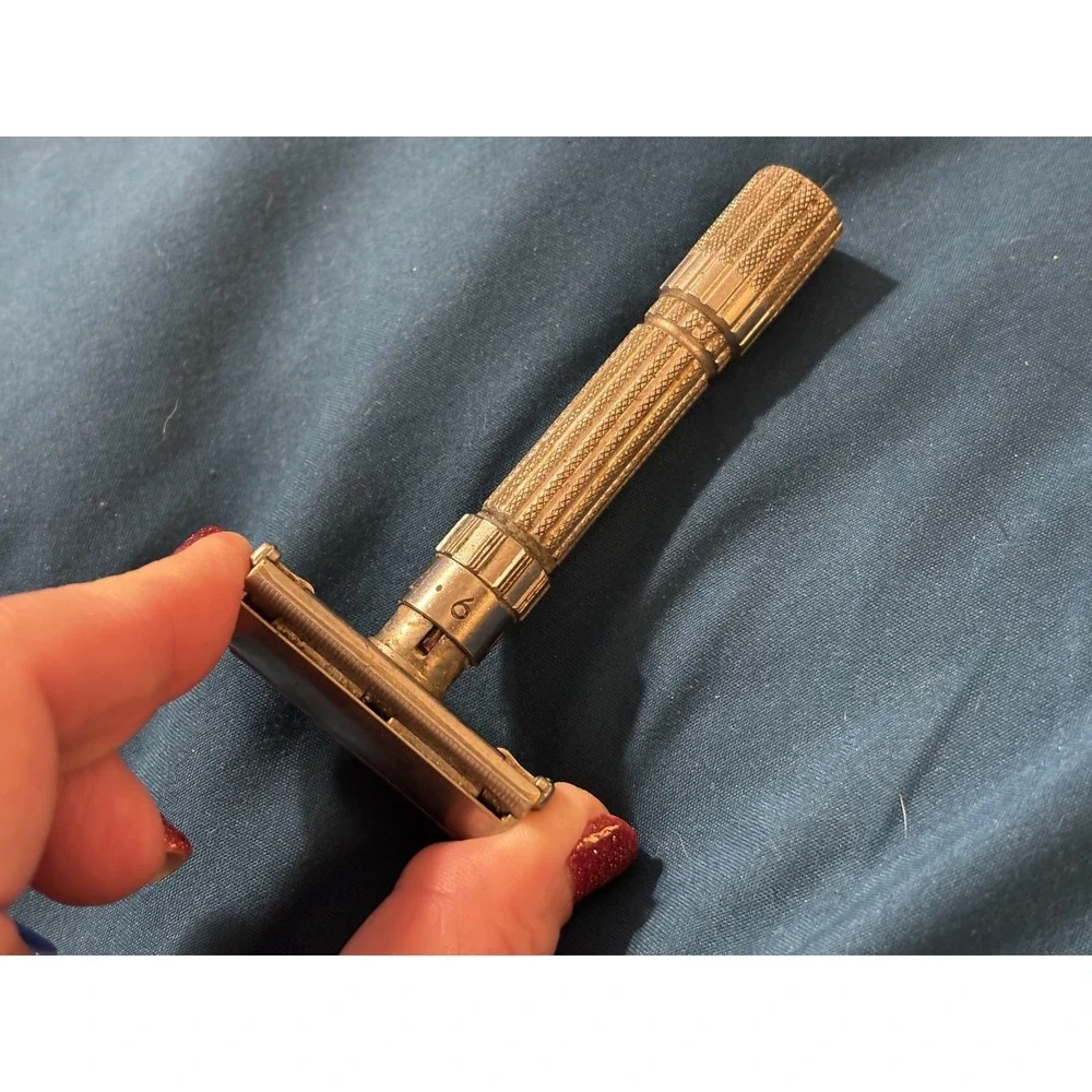 Vintage Gillette Fatboy Adjustable Safety Razor Metal Made In USA Double Edge